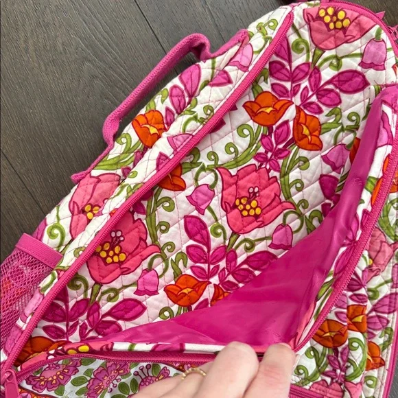 Vera Bradley Sling Tennis Backpack in Lilly Bell NWOT - Pink Floral - Picture 5 of 9